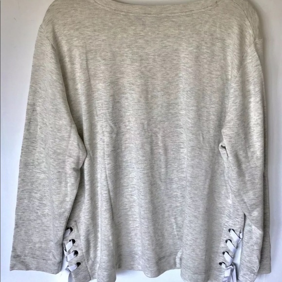 Vera Wang Lace up sides Sweatshirt - light gray - Picture 5 of 5